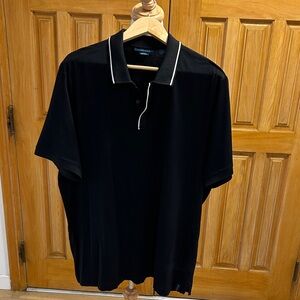Perry Ellis Men’s Black Polo with White Trim